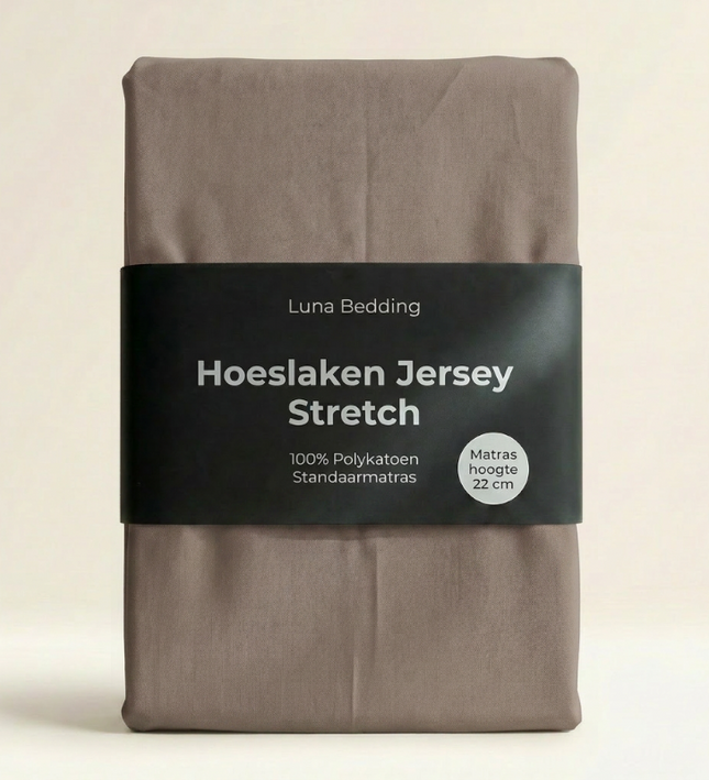 Hoeslaken - Jersey Stretch - Taupe