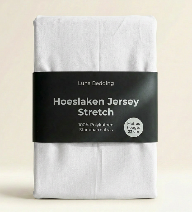 Hoeslaken - Jersey Stretch - Wit