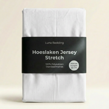 Hoeslaken - Jersey Stretch - Wit