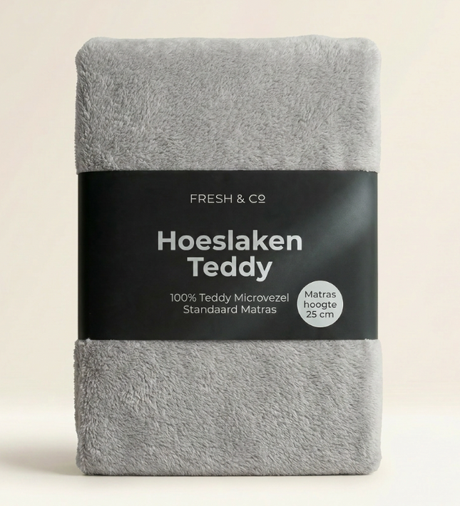 Hoeslaken Teddy - Lichtgrijs