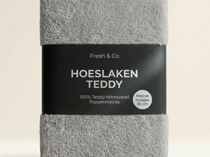Topper Hoeslaken Teddy - Licht Grijs