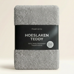 Topper Hoeslaken Teddy - Licht Grijs