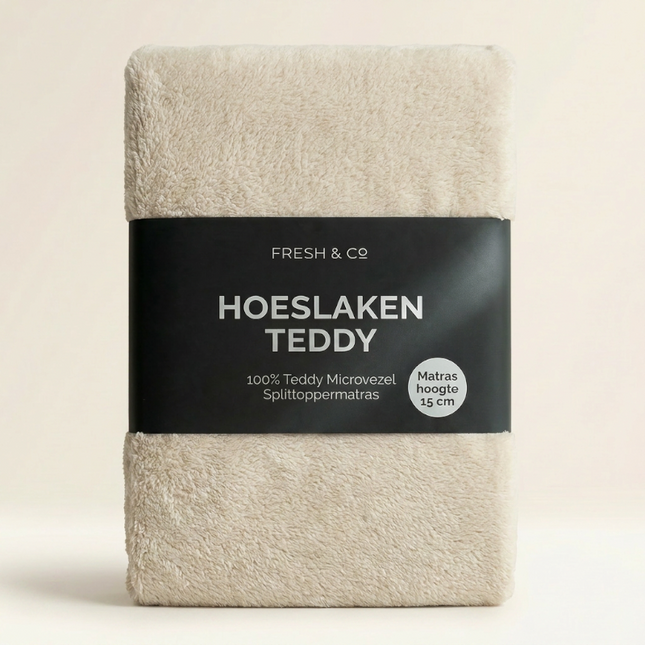 Splittopper Hoeslaken Teddy - Off White