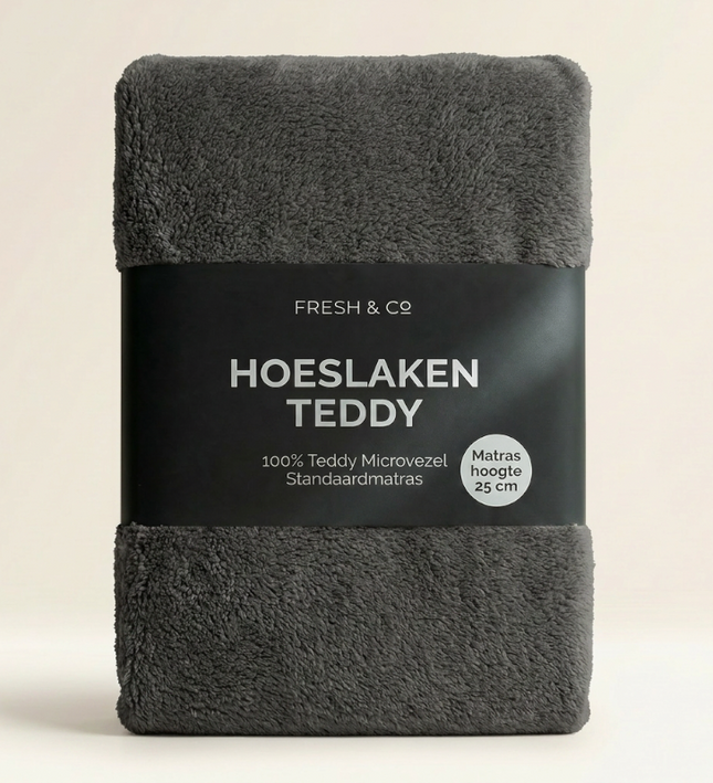 Hoeslaken Teddy - Antraciet