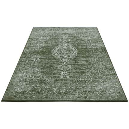 Vintage Vloerkleed Medaillon - Groen