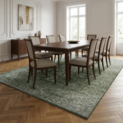 Vintage Vloerkleed Medaillon - Groen