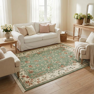 Vloerkleed Oriental Flowers - Groen