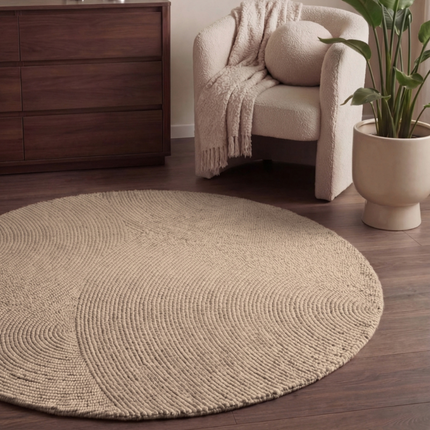 Vloerkleed Calmio Rond - Beige
