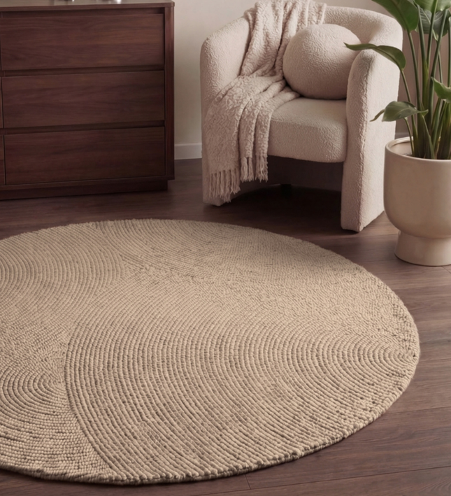 Vloerkleed Calmio Rond - Beige