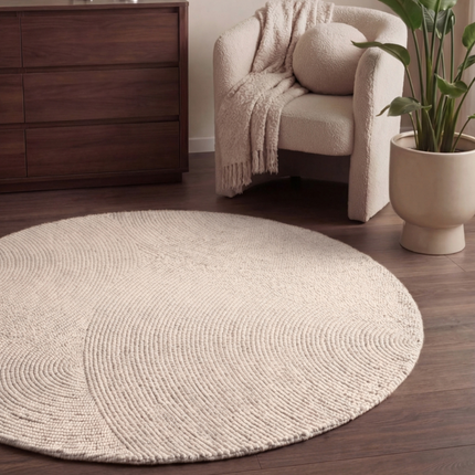Vloerkleed Calmio Rond - Creme