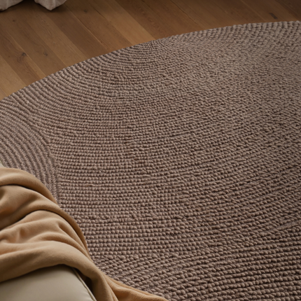Vloerkleed Calmio Rond - Taupe