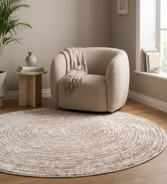 Vloerkleed Cavallo Rond - Creme