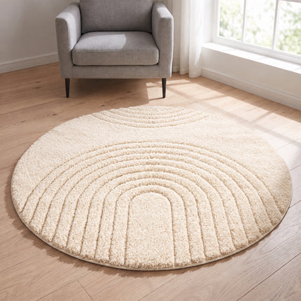Vloerkleed Norwalk Rond - Crème
