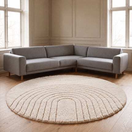 Vloerkleed Norwalk Rond - Crème