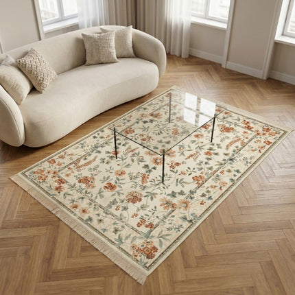 Vloerkleed Oriental Flowers - Crème