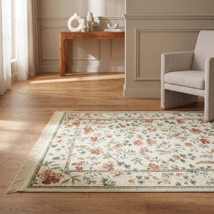 Vloerkleed Oriental Flowers - Crème