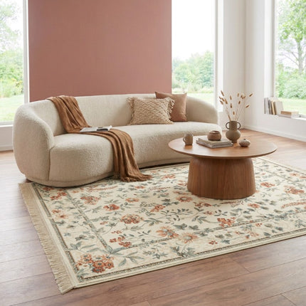 Vloerkleed Oriental Flowers - Crème