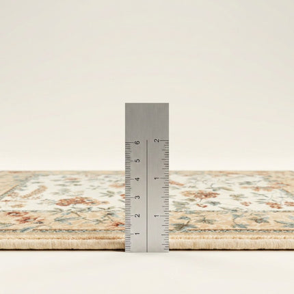 Vloerkleed Oriental Flowers - Geel/Crème