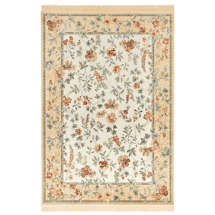 Vloerkleed Oriental Flowers - Geel/Crème