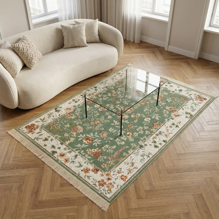 Vloerkleed Oriental Flowers - Groen