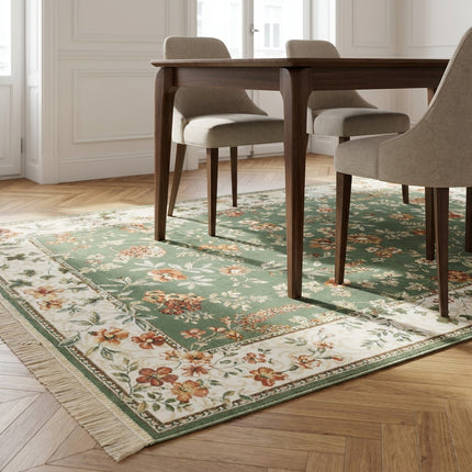 Vloerkleed Oriental Flowers - Groen