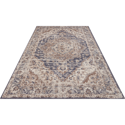 Vloerkleed Vintage Sand - Beige/Blauw
