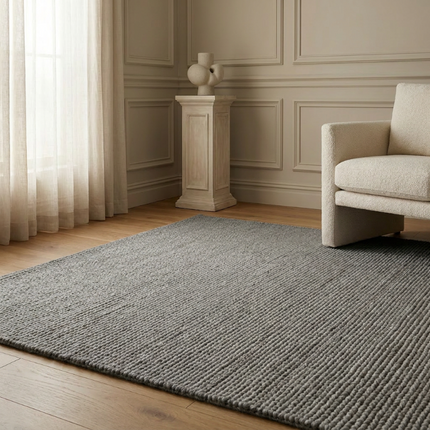 Vloerkleed Wool - Grijs