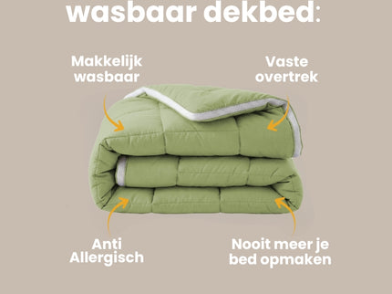 Lazy Dekbed Zonder Overtrek - 3D Air - Groen