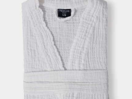 Badjas Mousseline Katoen - Wit