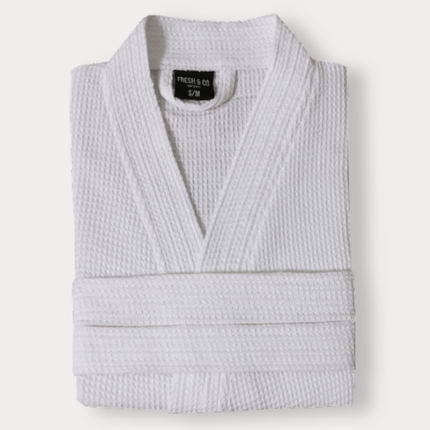 Badjas Wafel Katoen - Wit