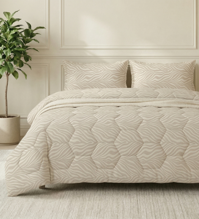 Easy Dekbed Zonder Overtrek - Wood Grain