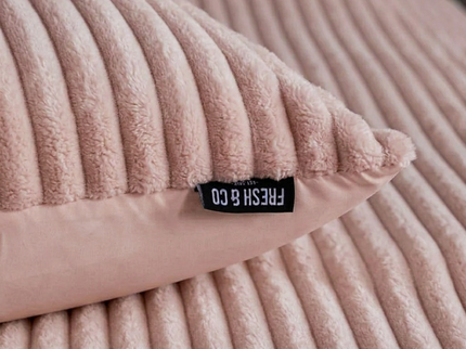 Dekbedovertrek Teddy Rib- Oud Roze