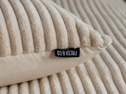 Dekbedovertrek Teddy Rib - Taupe