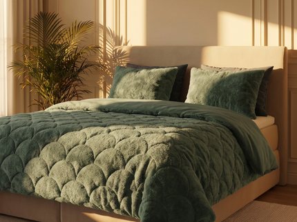 Easy Dekbed Teddy - Groen
