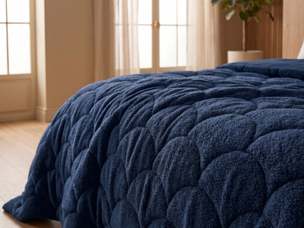 Easy Dekbed Teddy - Navy