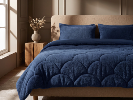 Easy Dekbed Teddy - Navy