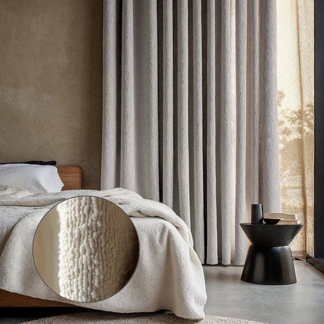 Gordijnen Bouclé - Haken of Ringen