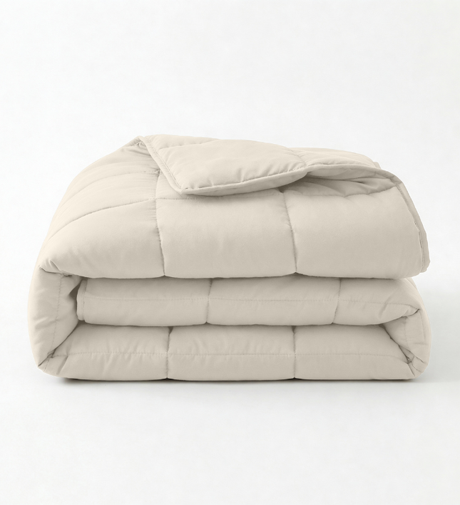 Lazy Dekbed Zonder Overtrek - Percale Katoen - Beige