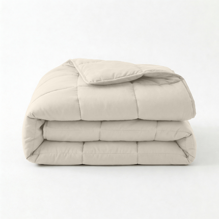 Lazy Dekbed Zonder Overtrek - Percale Katoen - Beige
