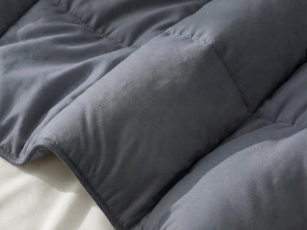 Lazy Dekbed Zonder Overtrek - Percale Katoen - Antraciet