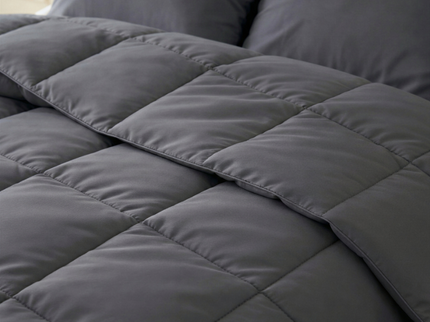 Lazy Dekbed Zonder Overtrek - Percale Katoen - Antraciet