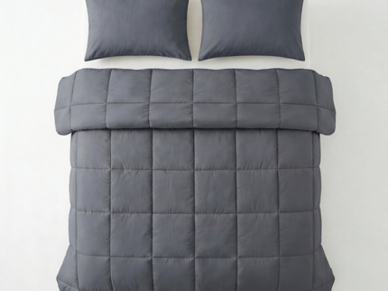 Lazy Dekbed Zonder Overtrek - Percale Katoen - Antraciet