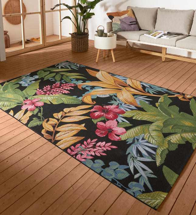 Vloerkleed Tropical Flowers Rechthoekig - Kleurrijk