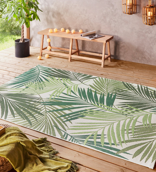 Vloerkleed Vai  - groen, creme