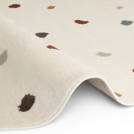 Vloerkleed Funny Dots Rond - creme, veelkleurig