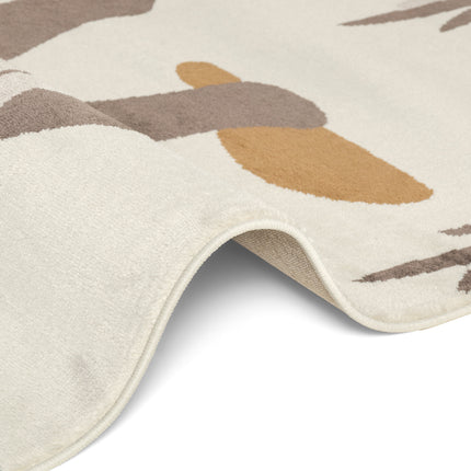 Vloerkleed Kids Dino Rechthoekig - Creme Multicolor