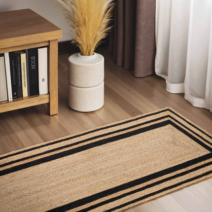 Vloerkleed Looma Rechthoekig - Natuur Goud Zwart
