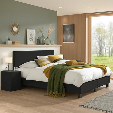 Leegverkoop: Boxspring Julia Relax - Zwart - 140 x 220 cm