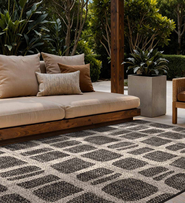 Vloerkleed Ruskin Rechthoekig - Zwart Wit