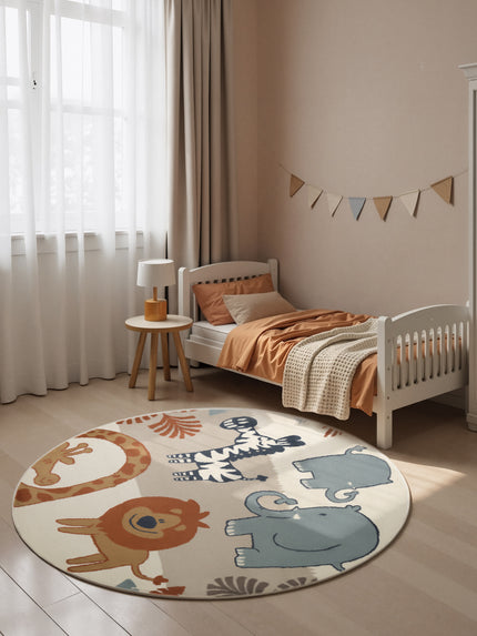 Vloerkleed Savanna Rond - Creme Multicolor